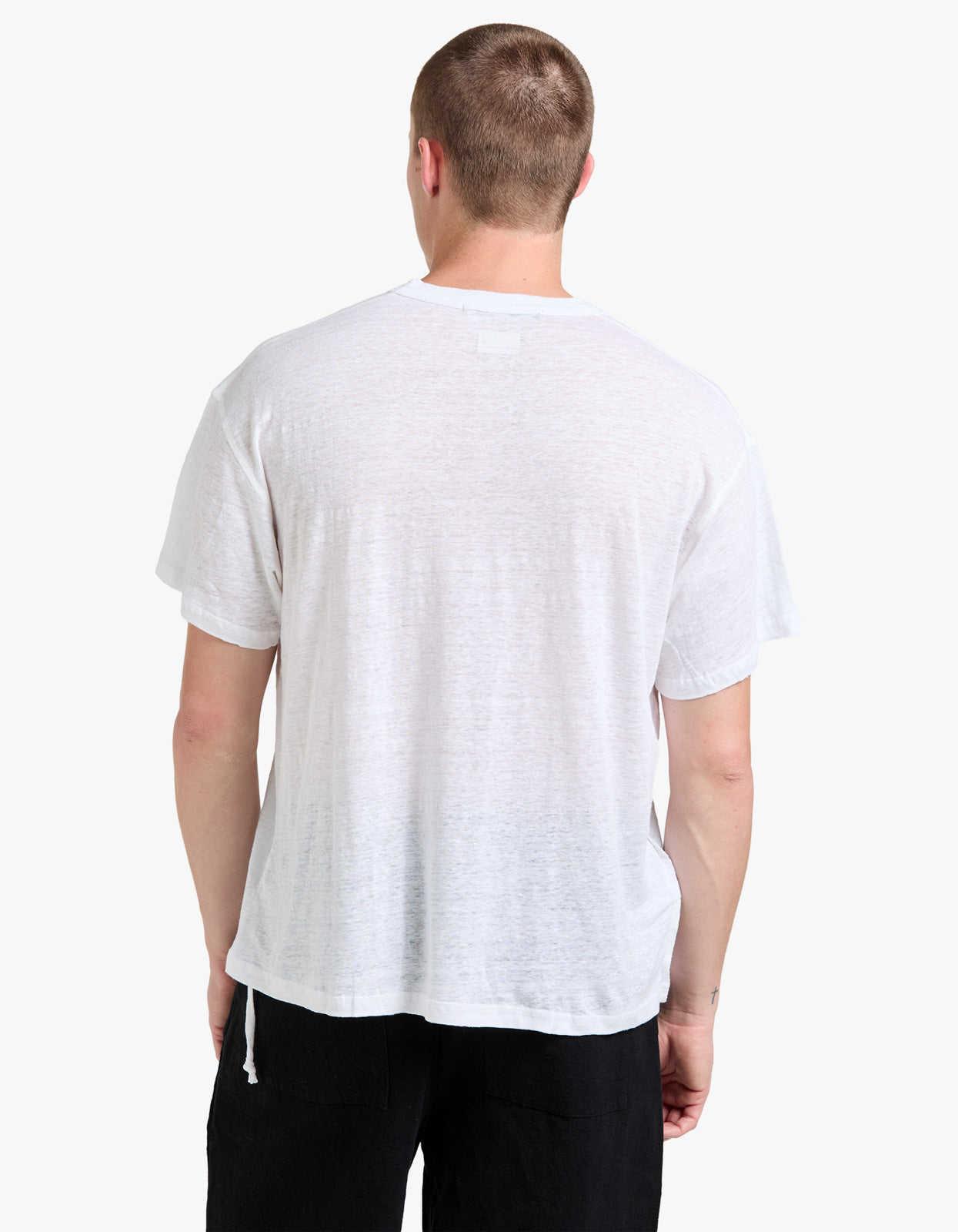Sid Linen S/S Tee - White