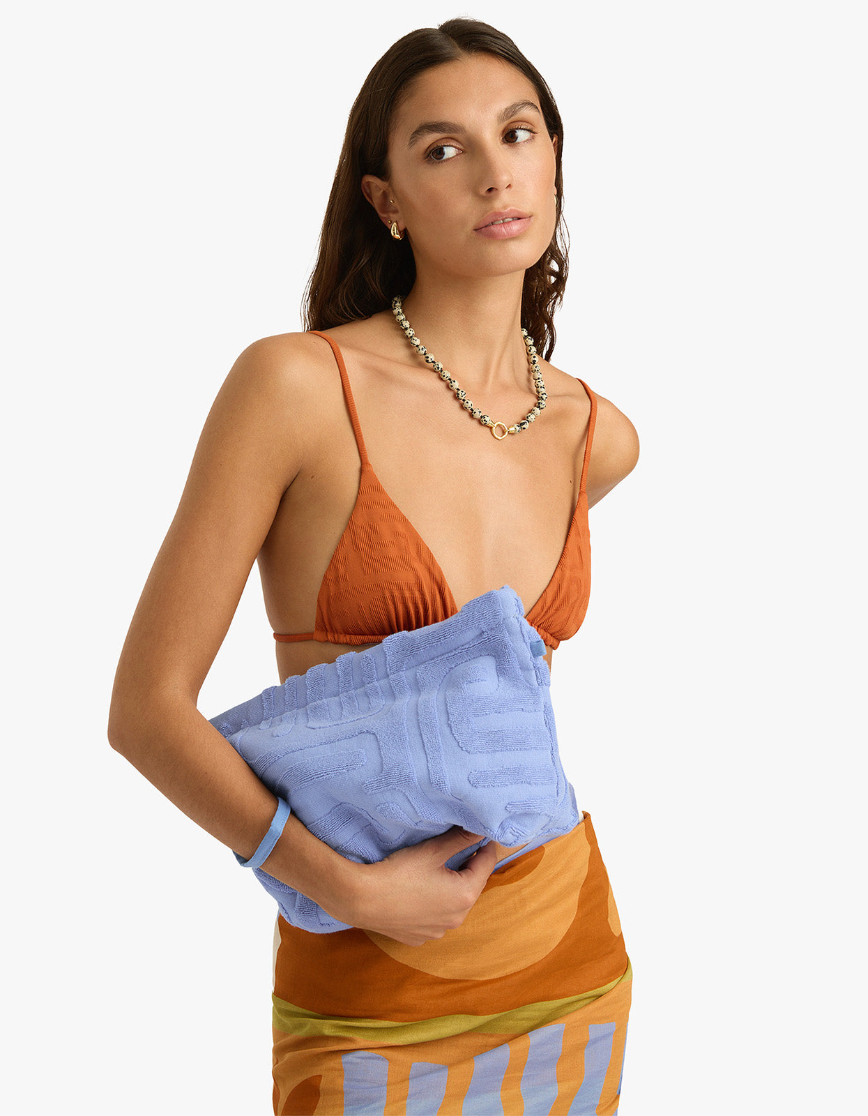 Towelling Pouch - Kin Cornflower