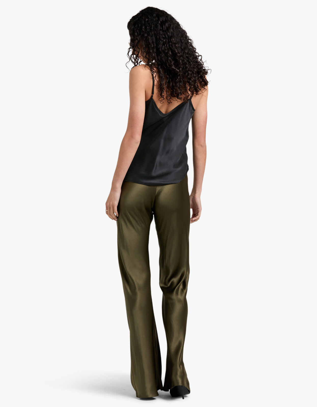Bias Cut Pants - Pine