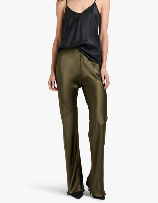 Bias Cut Pants - Pine