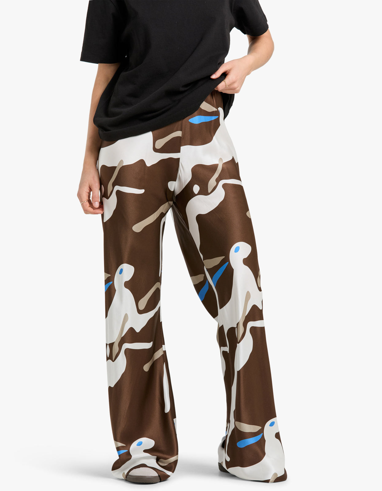 Bias Cut Pants - Rabbit Dark Earth