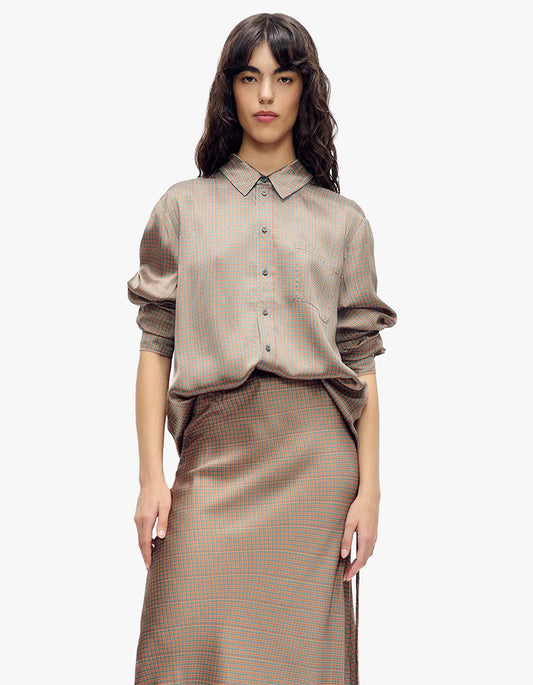 Boyfriend Shirt - Micro Plaid