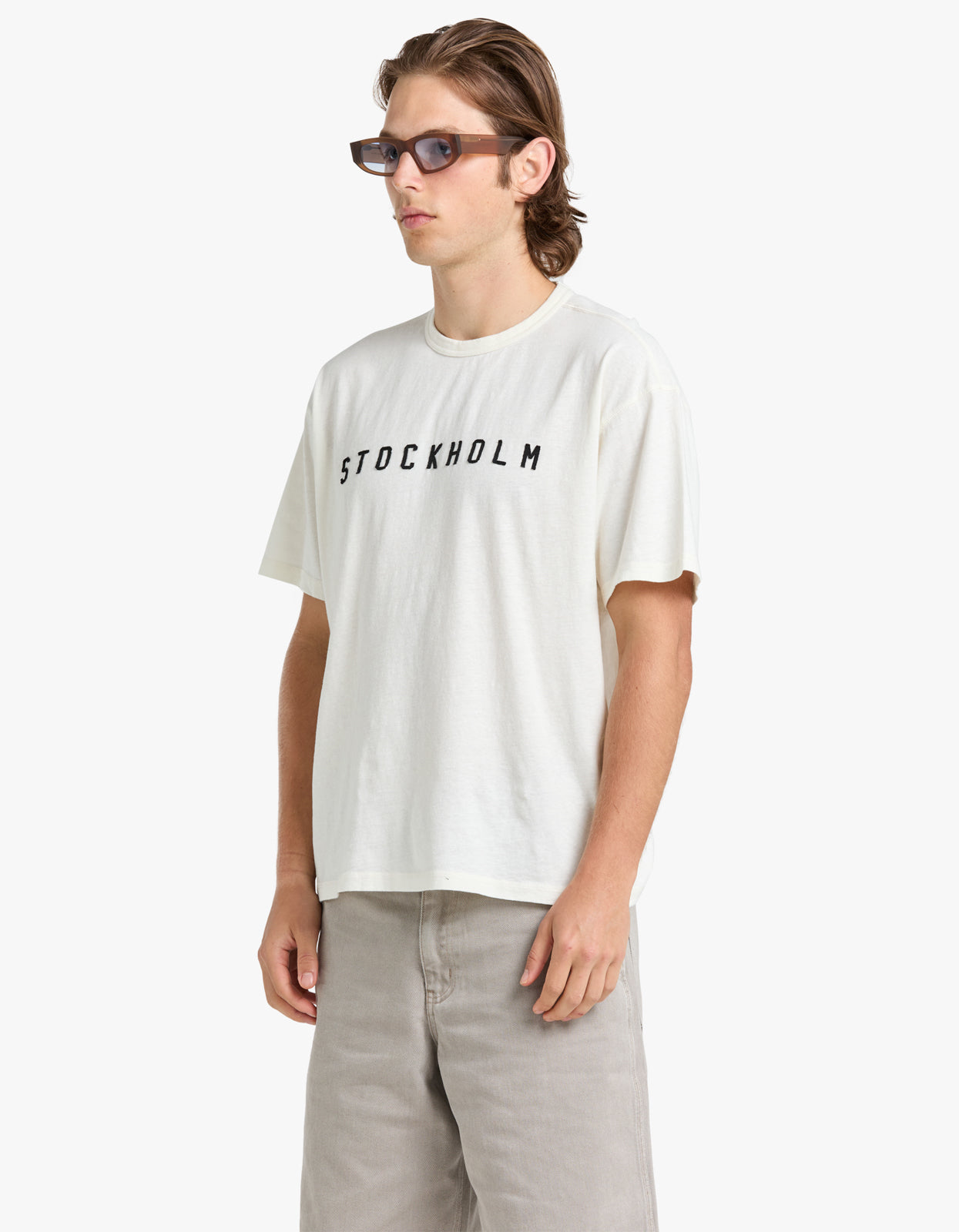 Patch Logo T Shirt - Old White