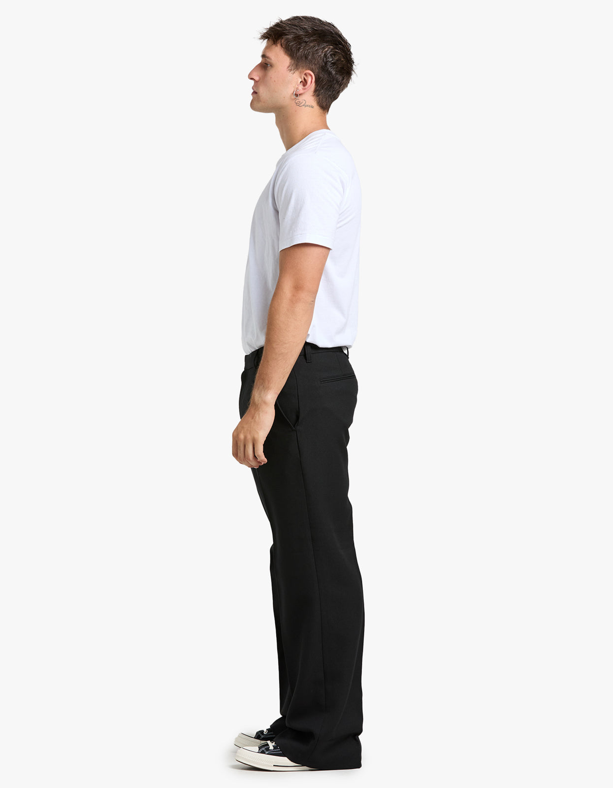 Tailored Bootcut Trousers - Black