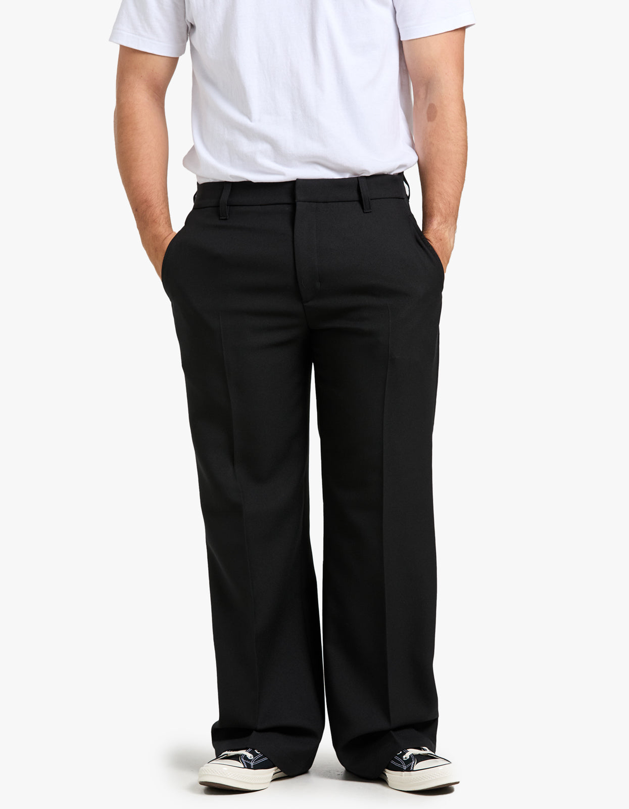 Tailored Bootcut Trousers - Black