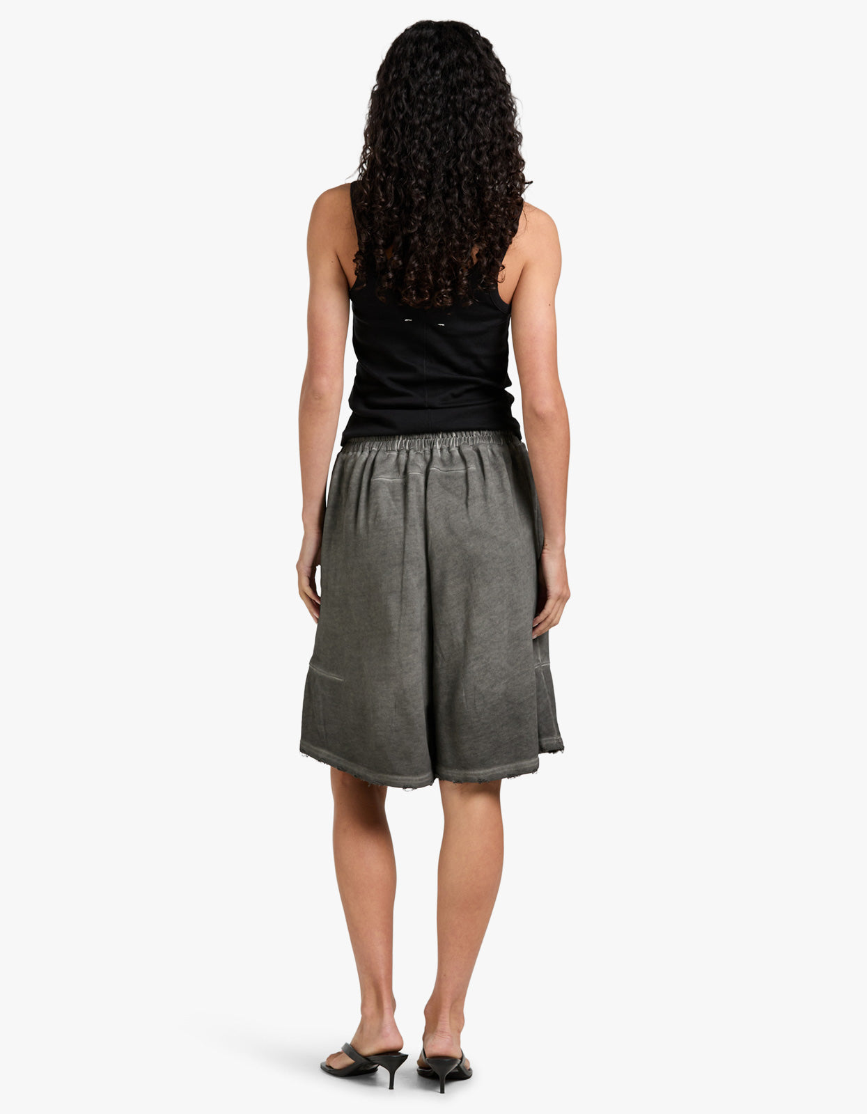 Unisex Distressed Lounge Shorts - Charcoal