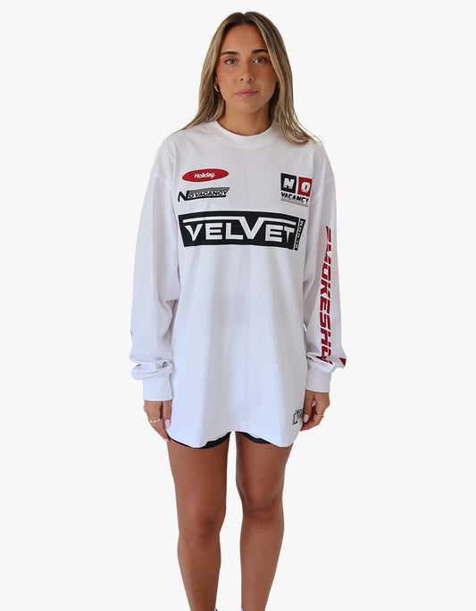 Signature Moto Tee White - White