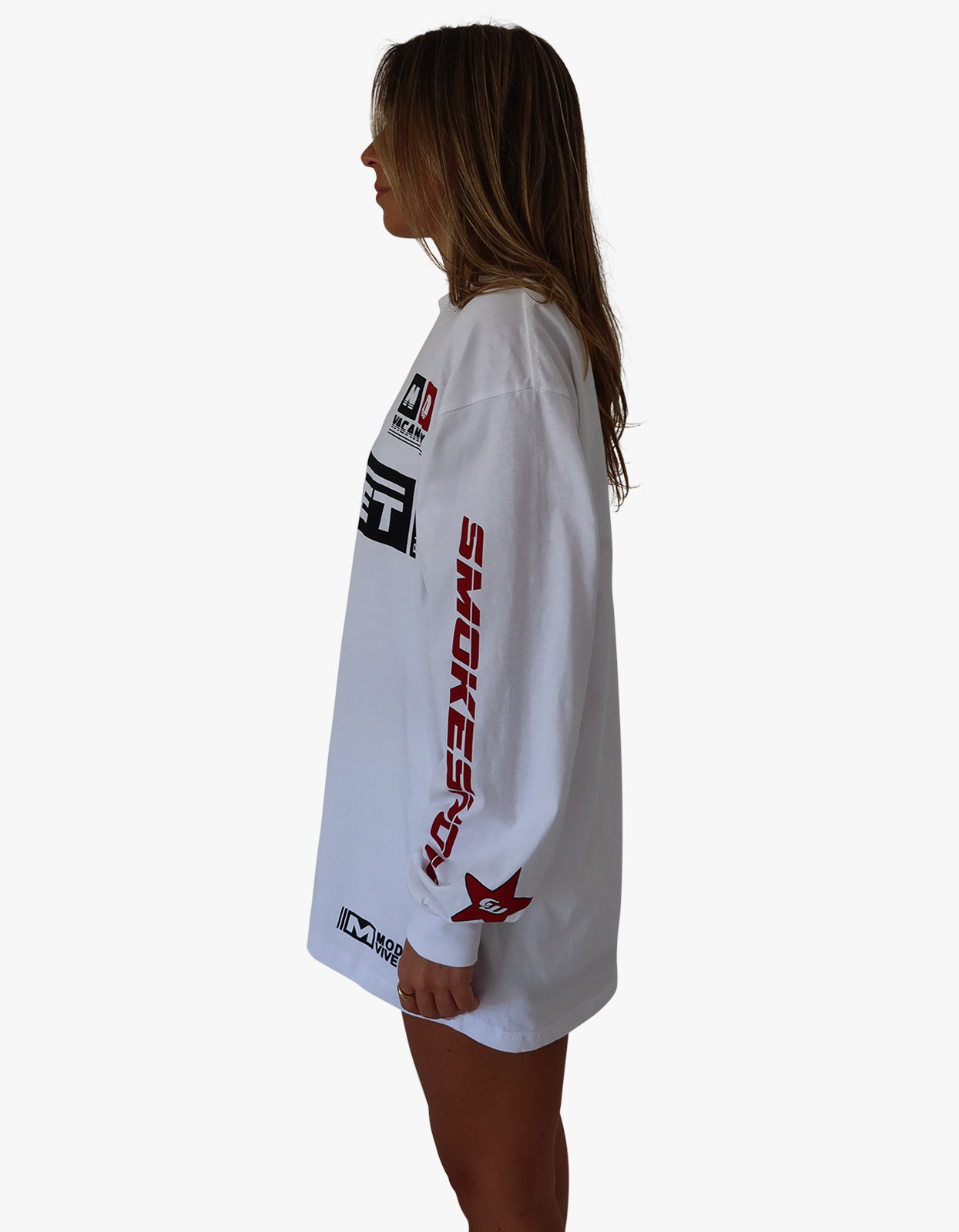 Signature Moto Tee White - White