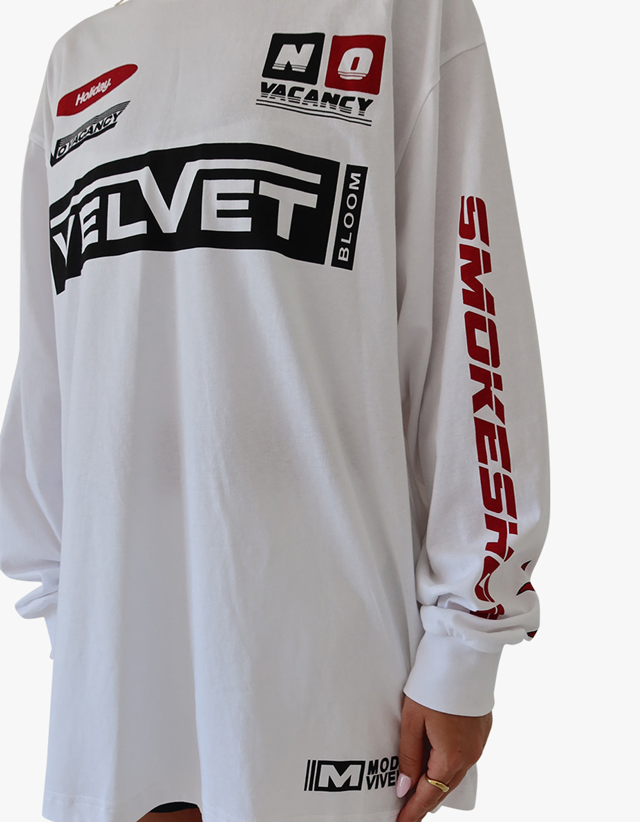 Signature Moto Tee White - White