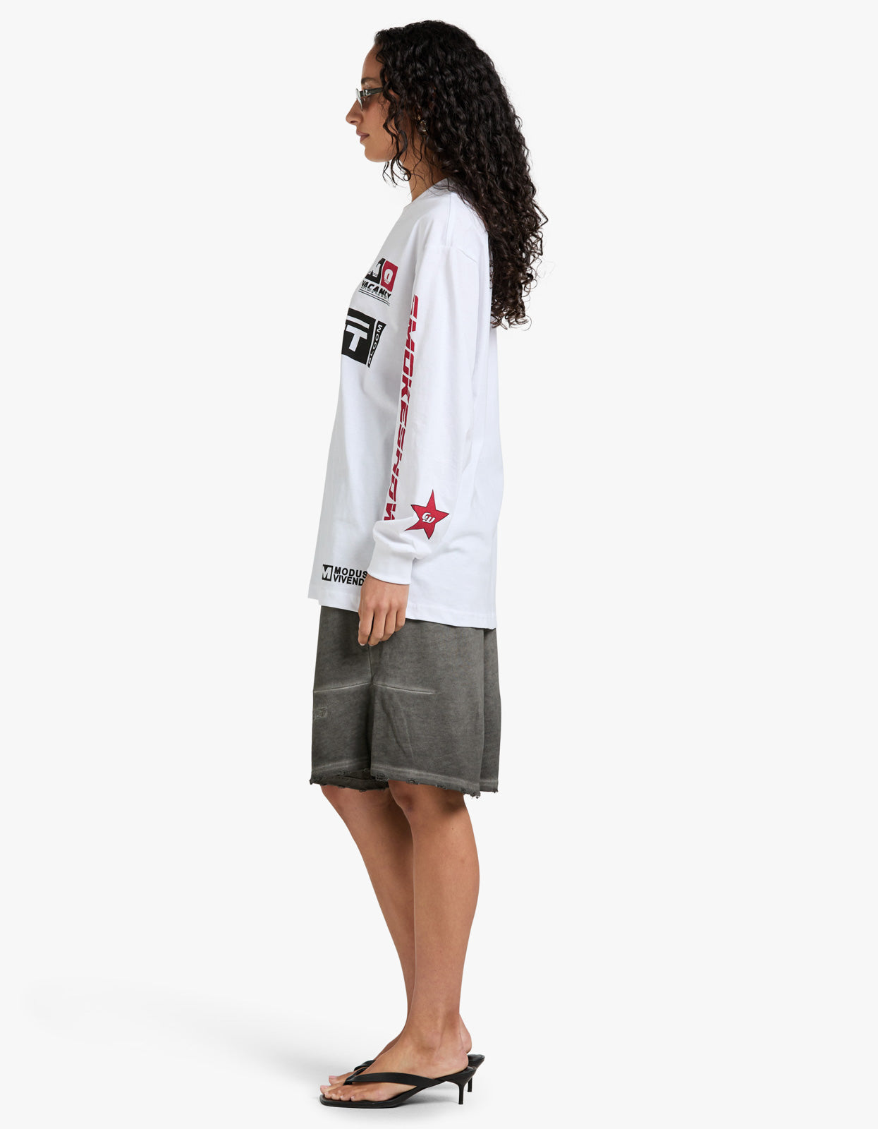 Signature Moto Tee White - White