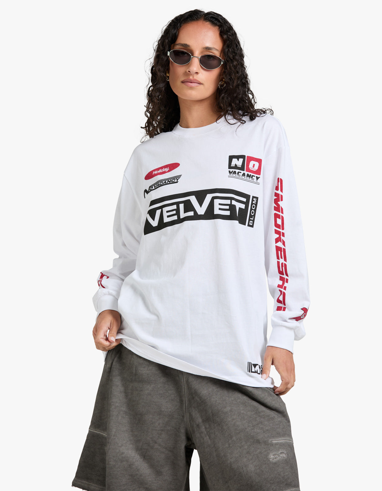 Signature Moto Tee White - White