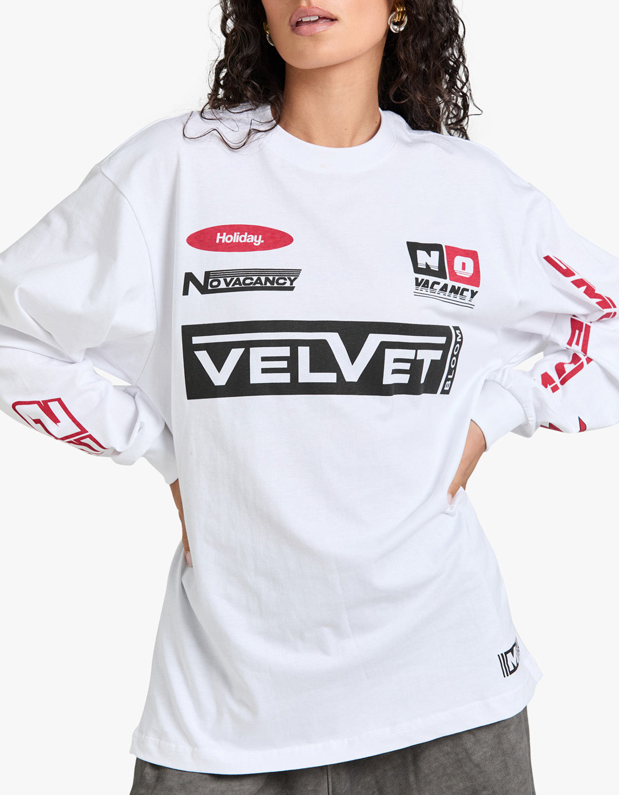 Signature Moto Tee White - White