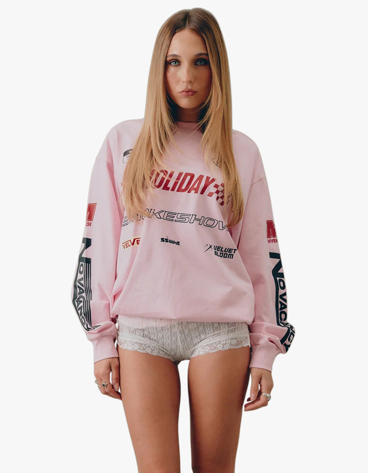 Signature Moto Tee Pink - Pink