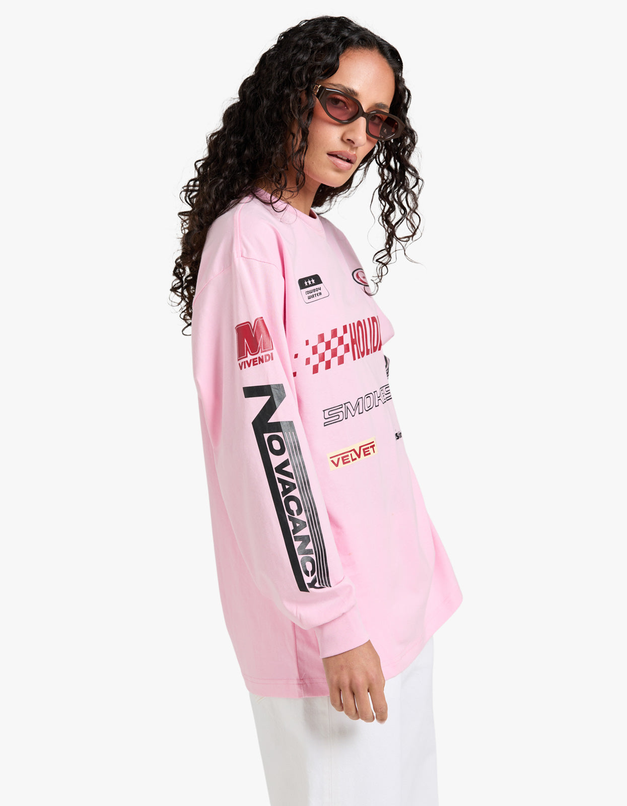 Signature Moto Tee Pink - Pink