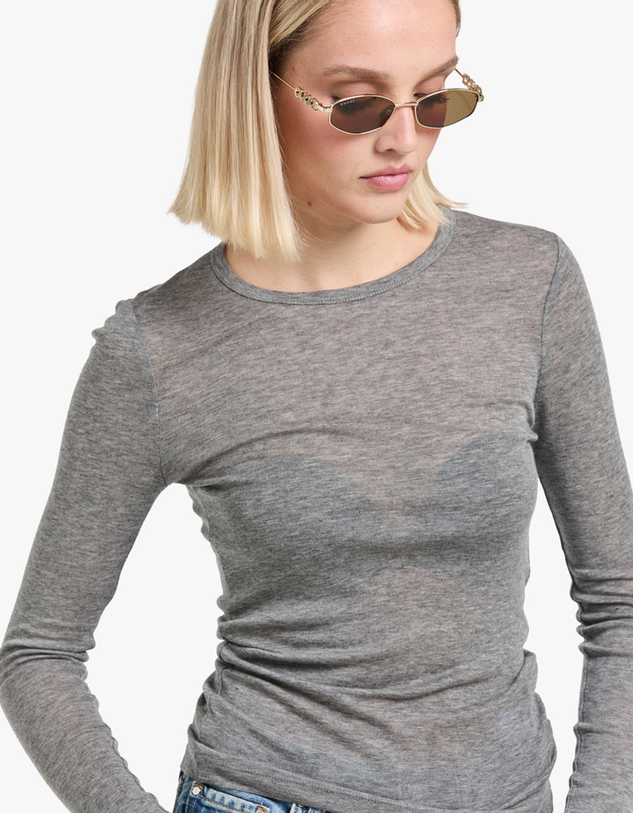 Sadou T.Shirt Long Sleeve 15499 - Grey Mel.
