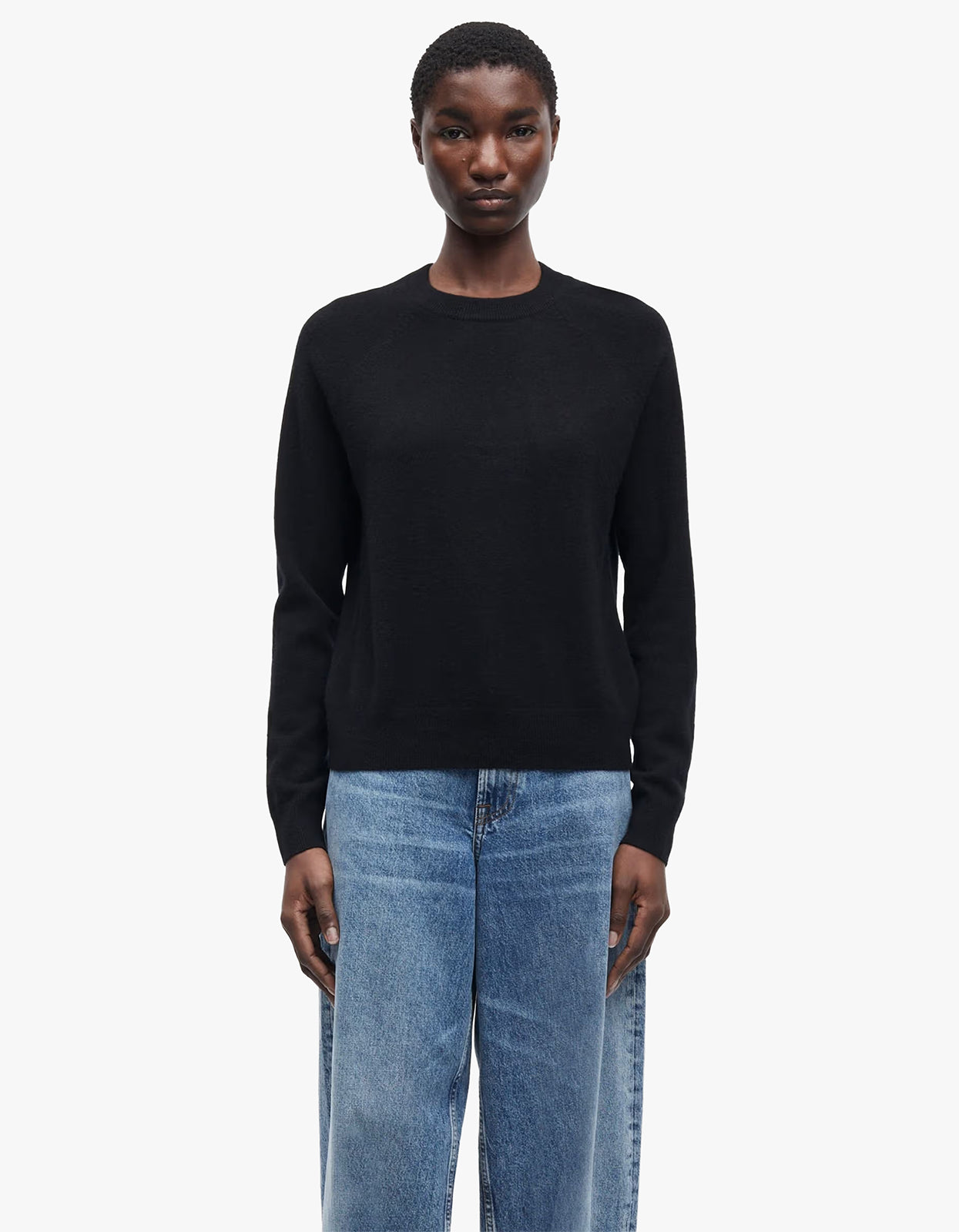 Boston O Neck Cashmere Knit 6304 - Black