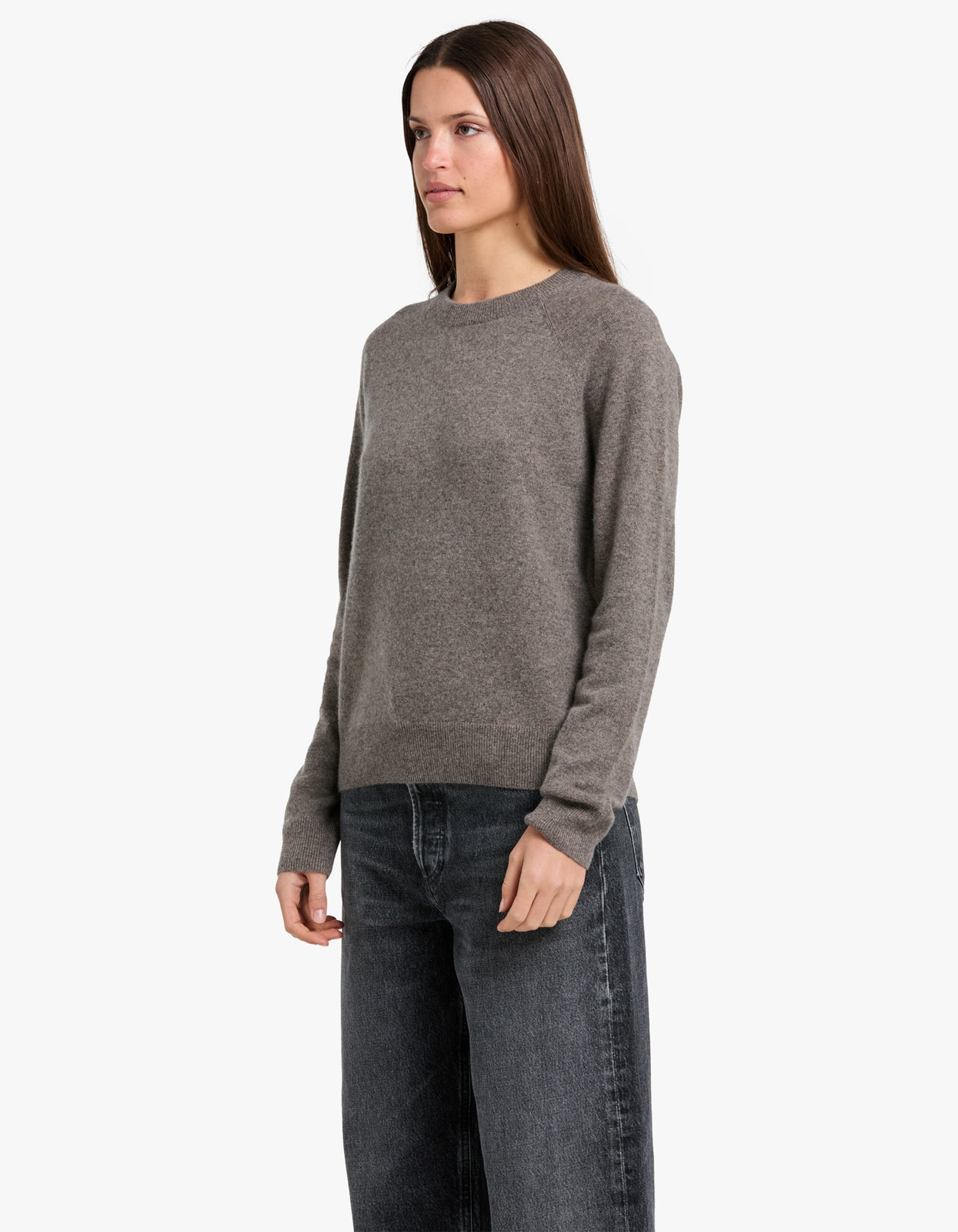 Superette | Boston O-Neck Cashmere Knit 6304 - Grey Blue Mel