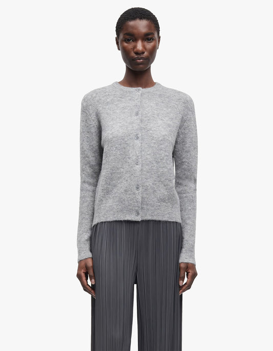 Nor Short Cardigan 7355 - Grey Mel