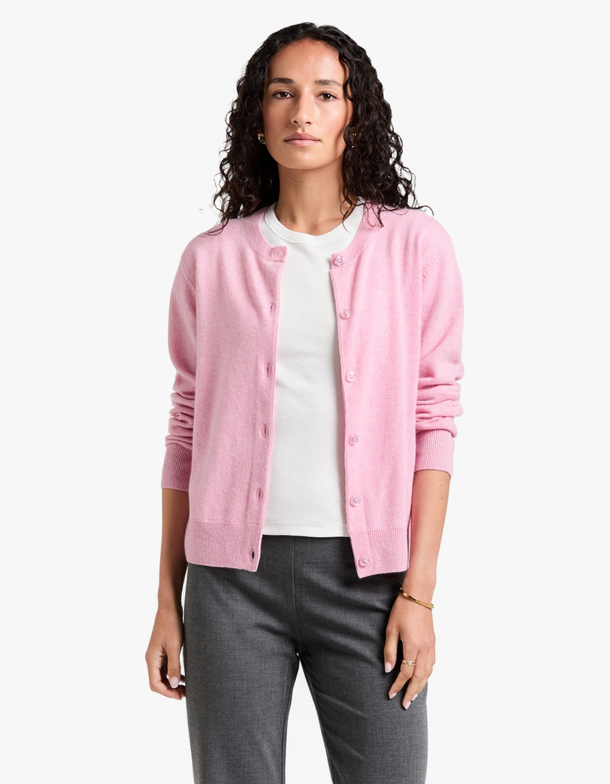 Saboston Cashmere Cardigan 6304 - Bleached Mauve