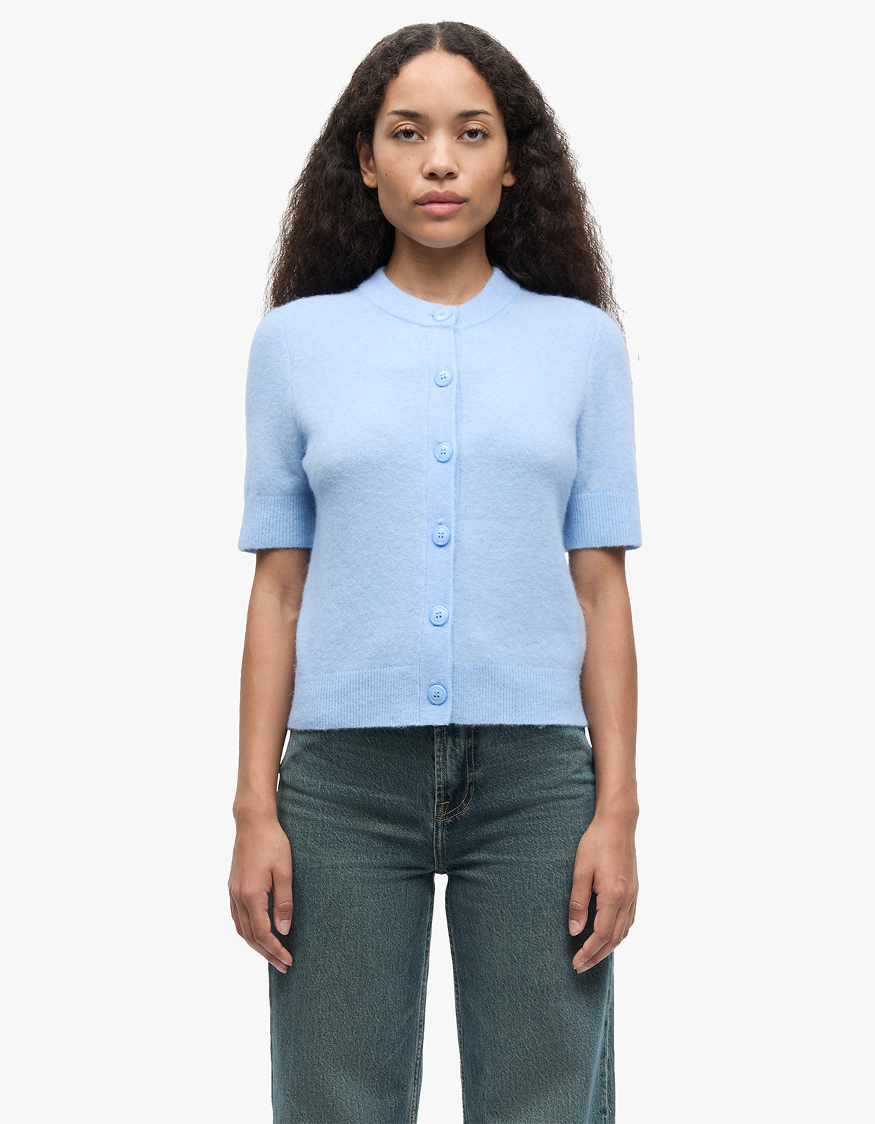 Sanoura S/S Cardigan 15556 - Cashmere Blue