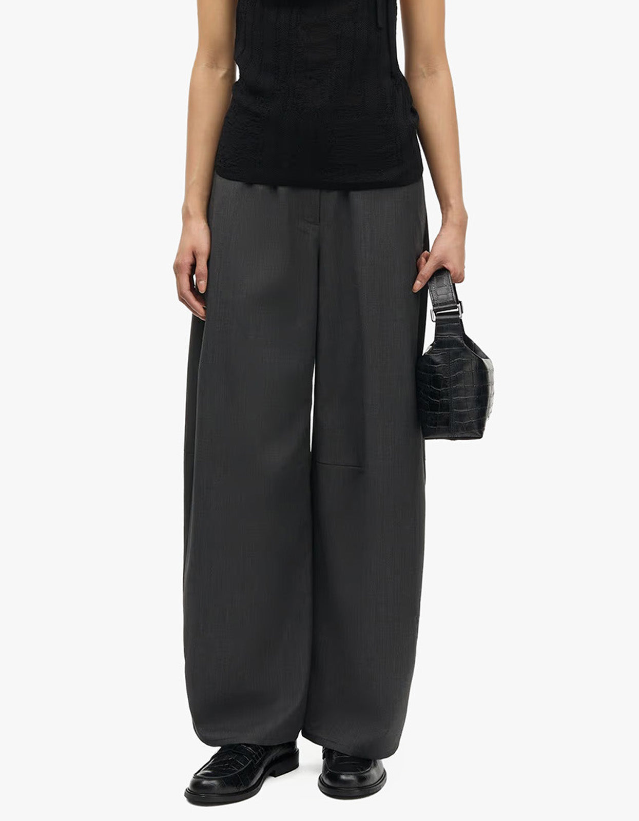Saroko Trousers 15449 - Dark Grey Mel.