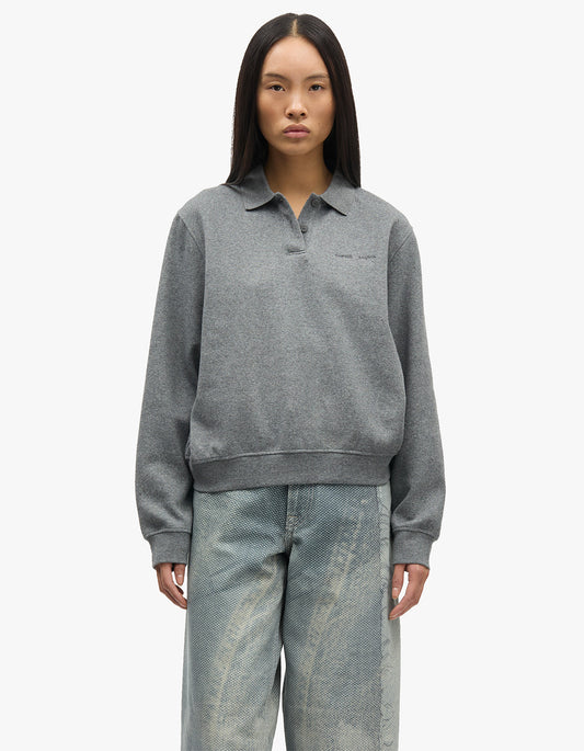 Sadory L/S Polo 15885 - Mid Grey Mel.