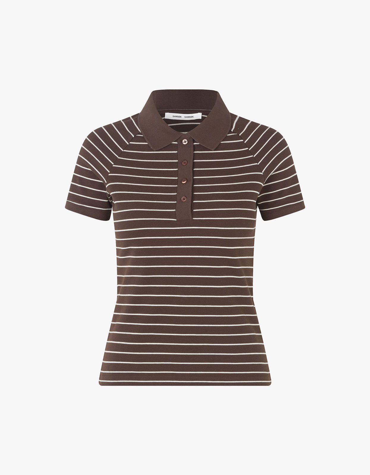 Samia S/S Polo 15888 - Coffee Brown St.