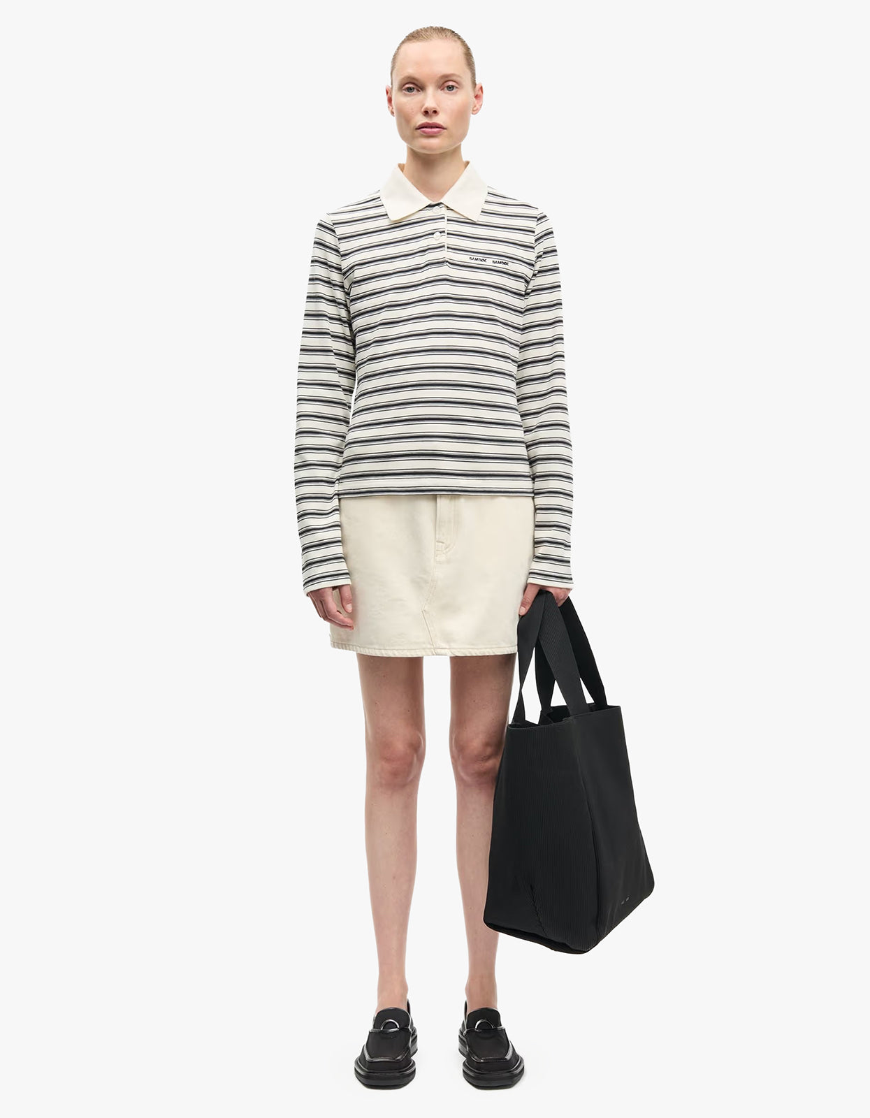 Sadonell L/S Polo 15512 - Egret St.