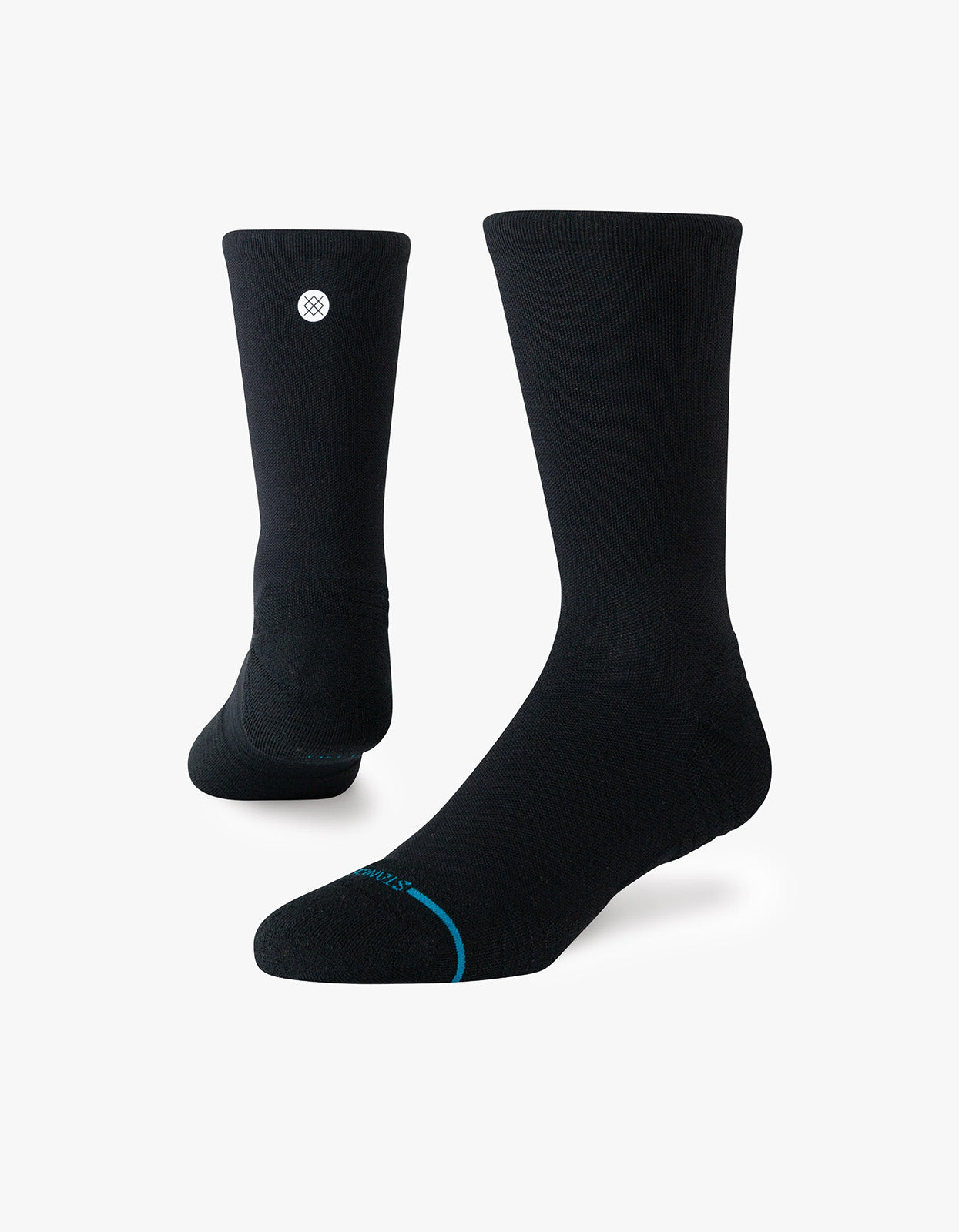 Solid Run Performance Crew Socks - Black