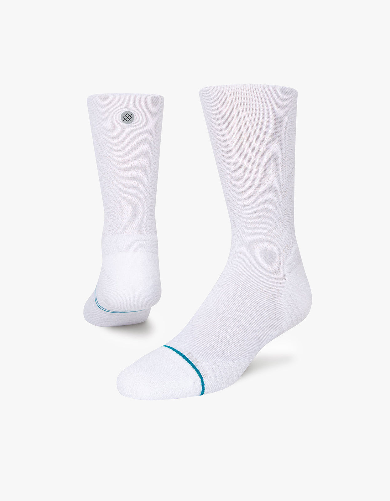 Run Light Performance Crew Socks - White