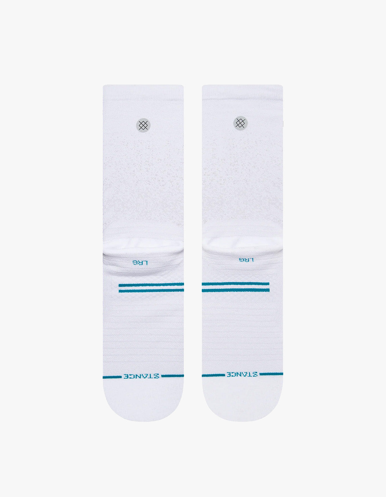 Run Light Performance Crew Socks - White