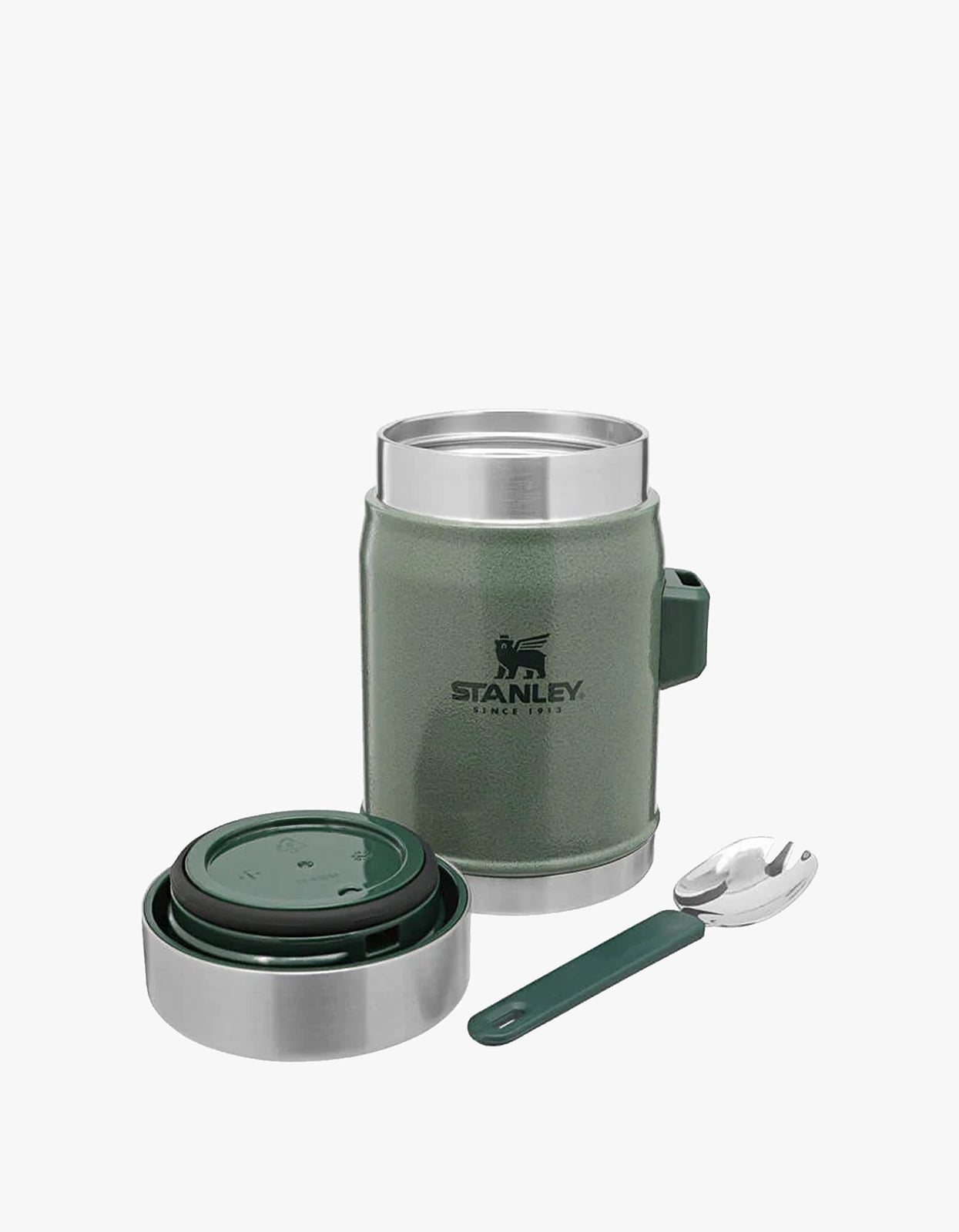 Classic Legendary Food Jar And Spork 414ml - Hammertone Green