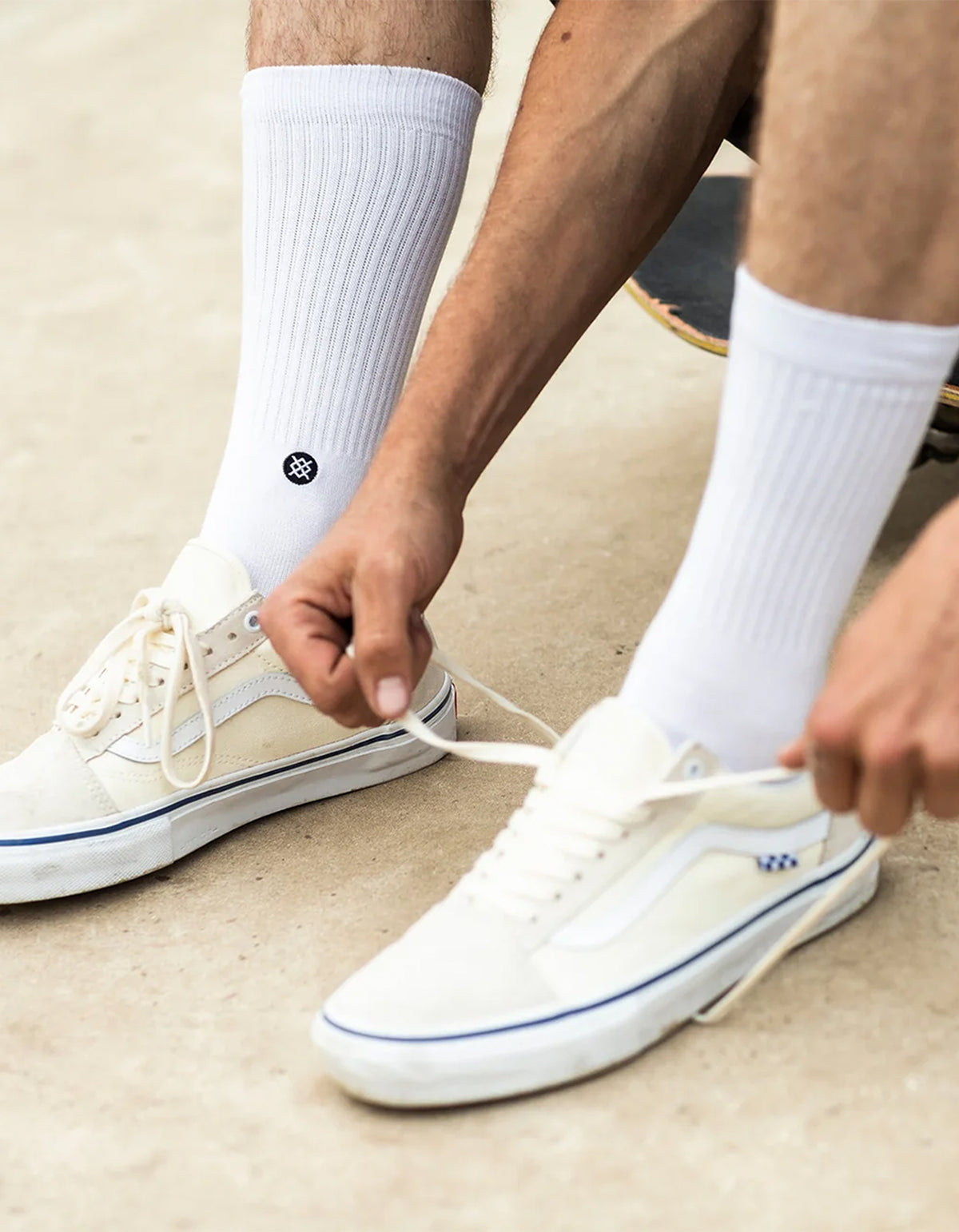 Icon Sock 3 Pack - White/White