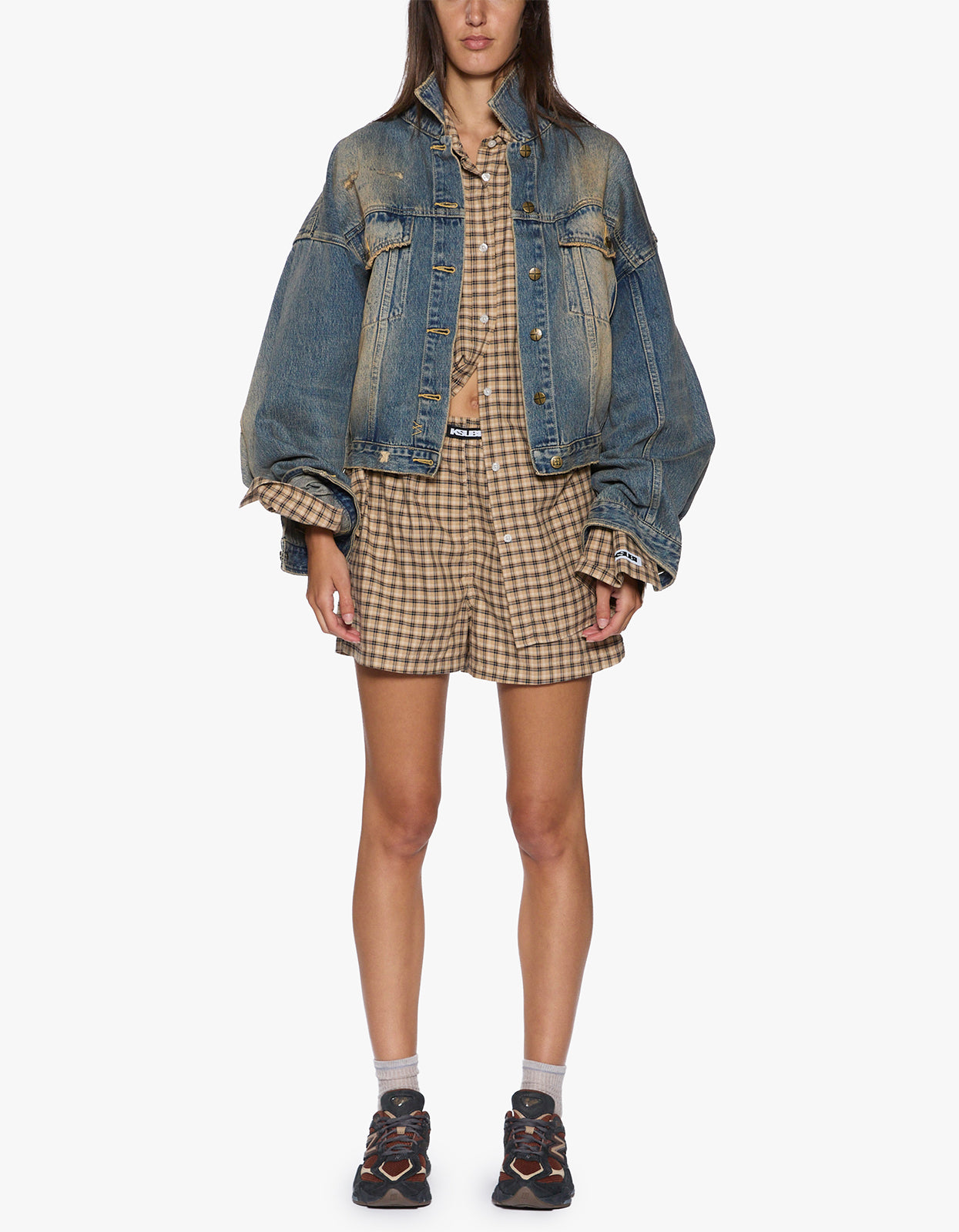 Boxer Shorts Tan - Plaid