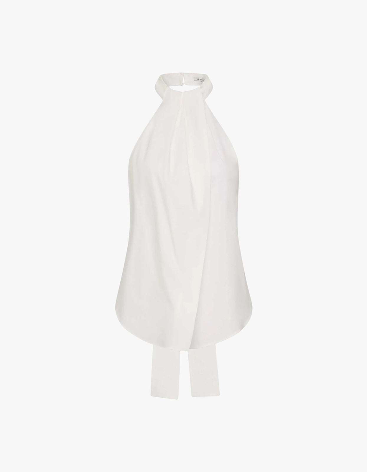 Oxford Halter Tie Back Top - White