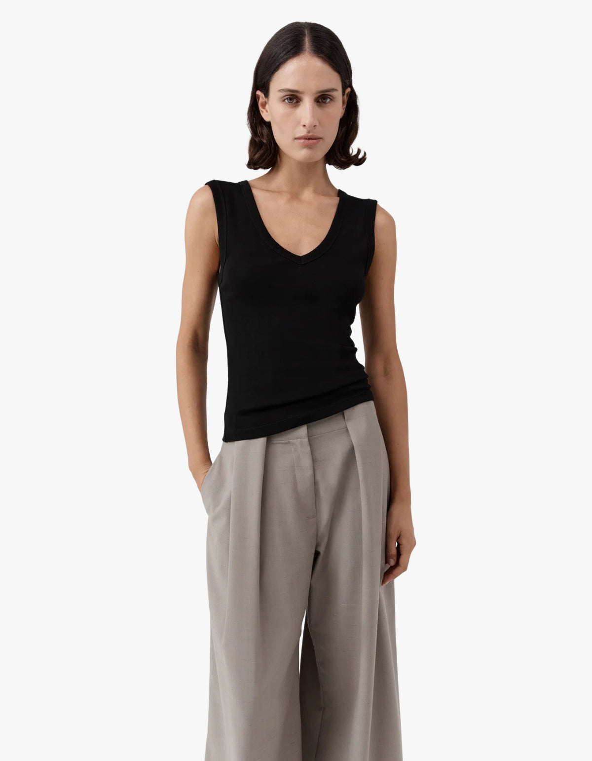 Organic Cotton 90S Top - Jet Black