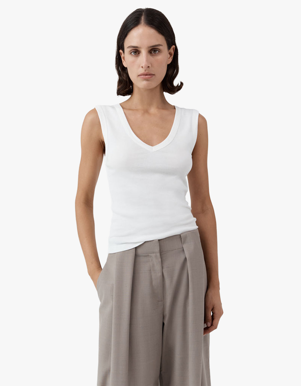 Organic Cotton 90S Top - White