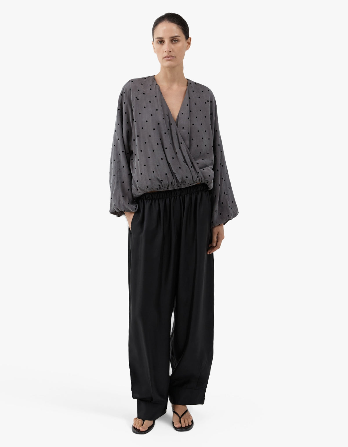 Spot Balloon Wrap Jacket - Smoked Pearl
