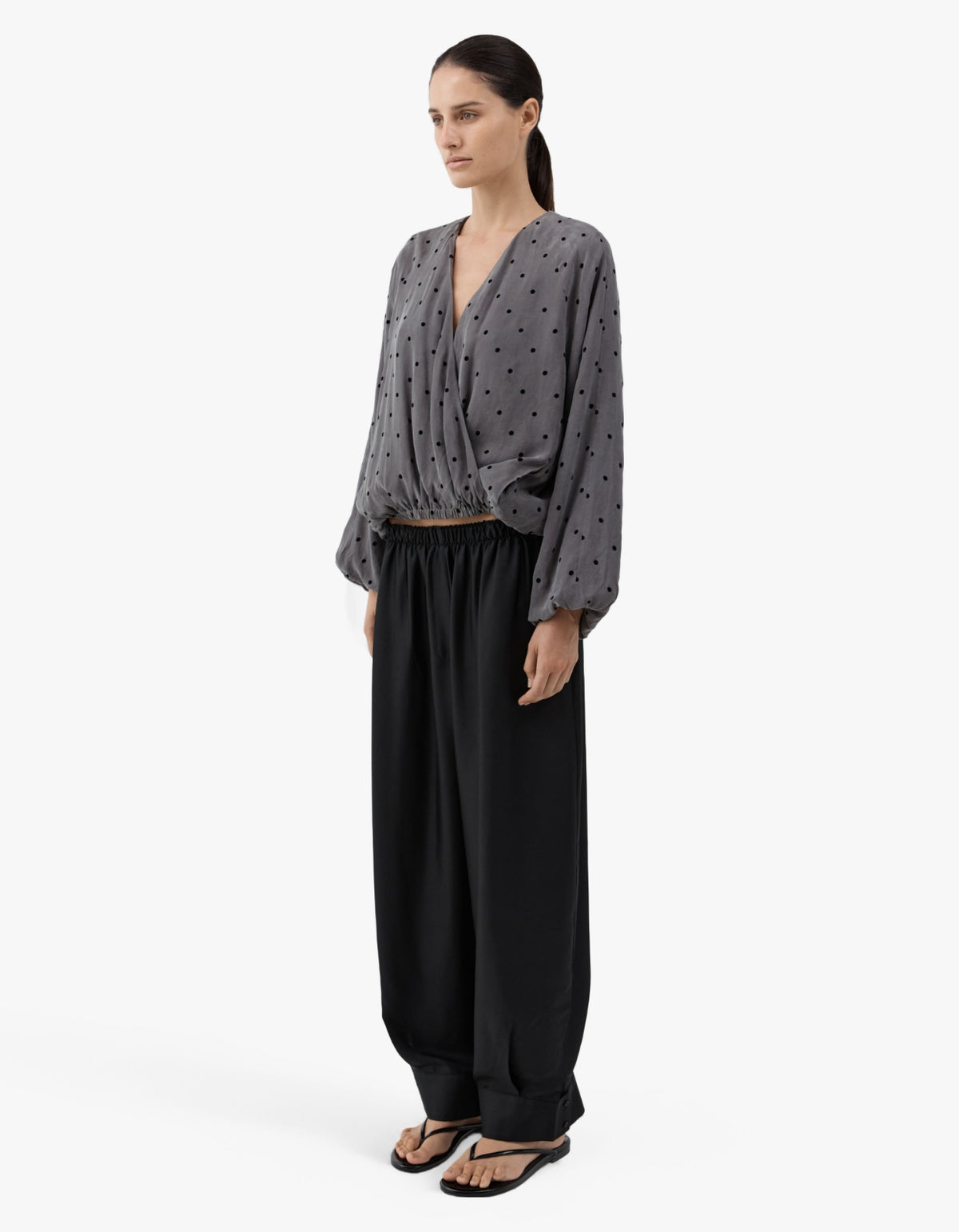 Spot Balloon Wrap Jacket - Smoked Pearl