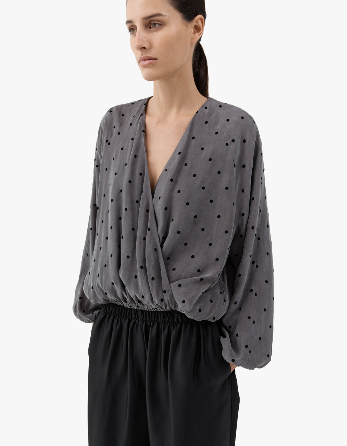 Spot Balloon Wrap Jacket - Smoked Pearl
