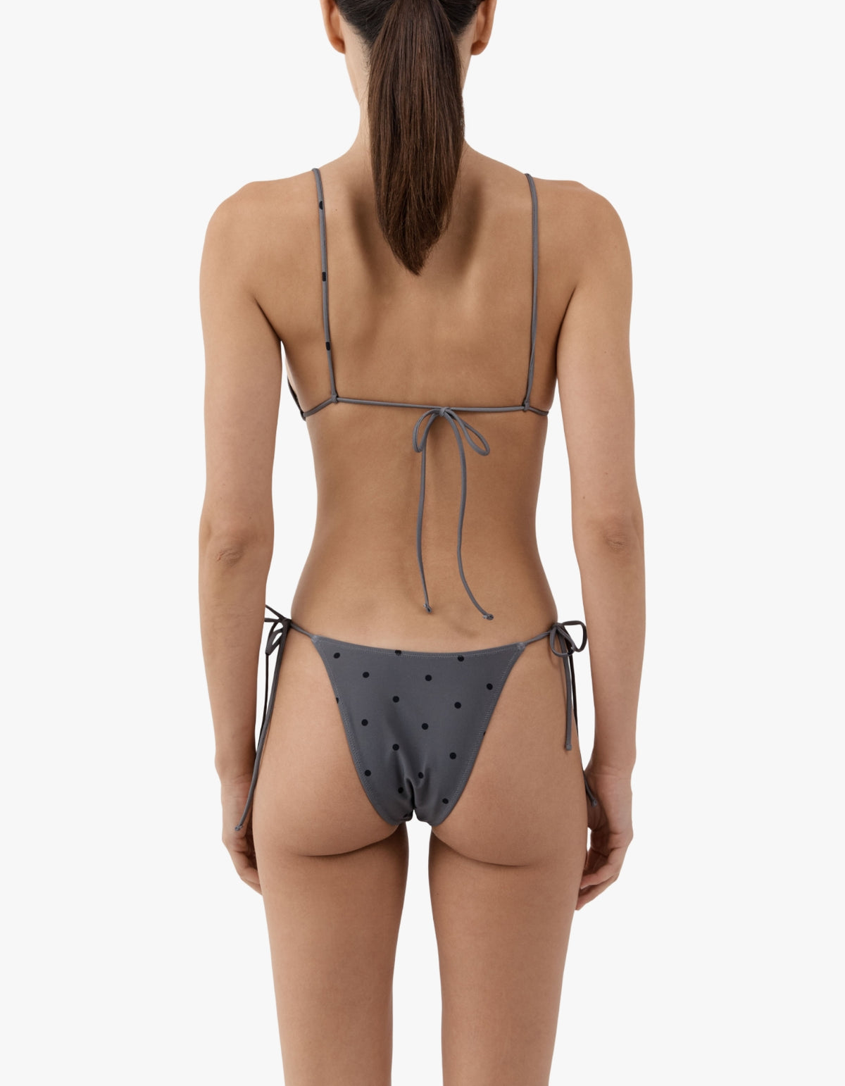 Longline Triangle Bikini Top - Smoked Pearl
