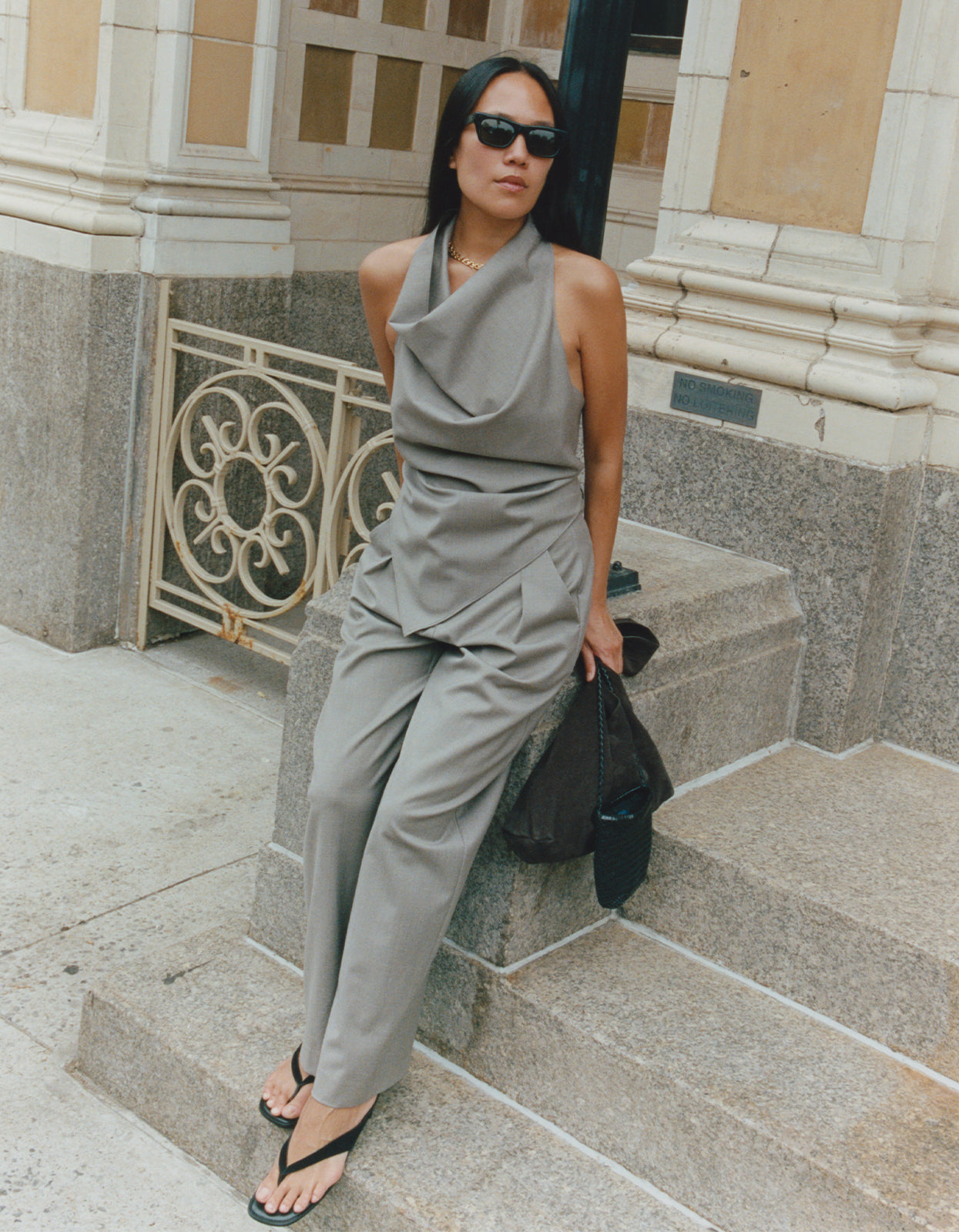 Tailored Barrel Pants - Light Taupe