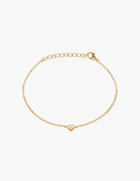 Mini Heart Bracelet - Gold