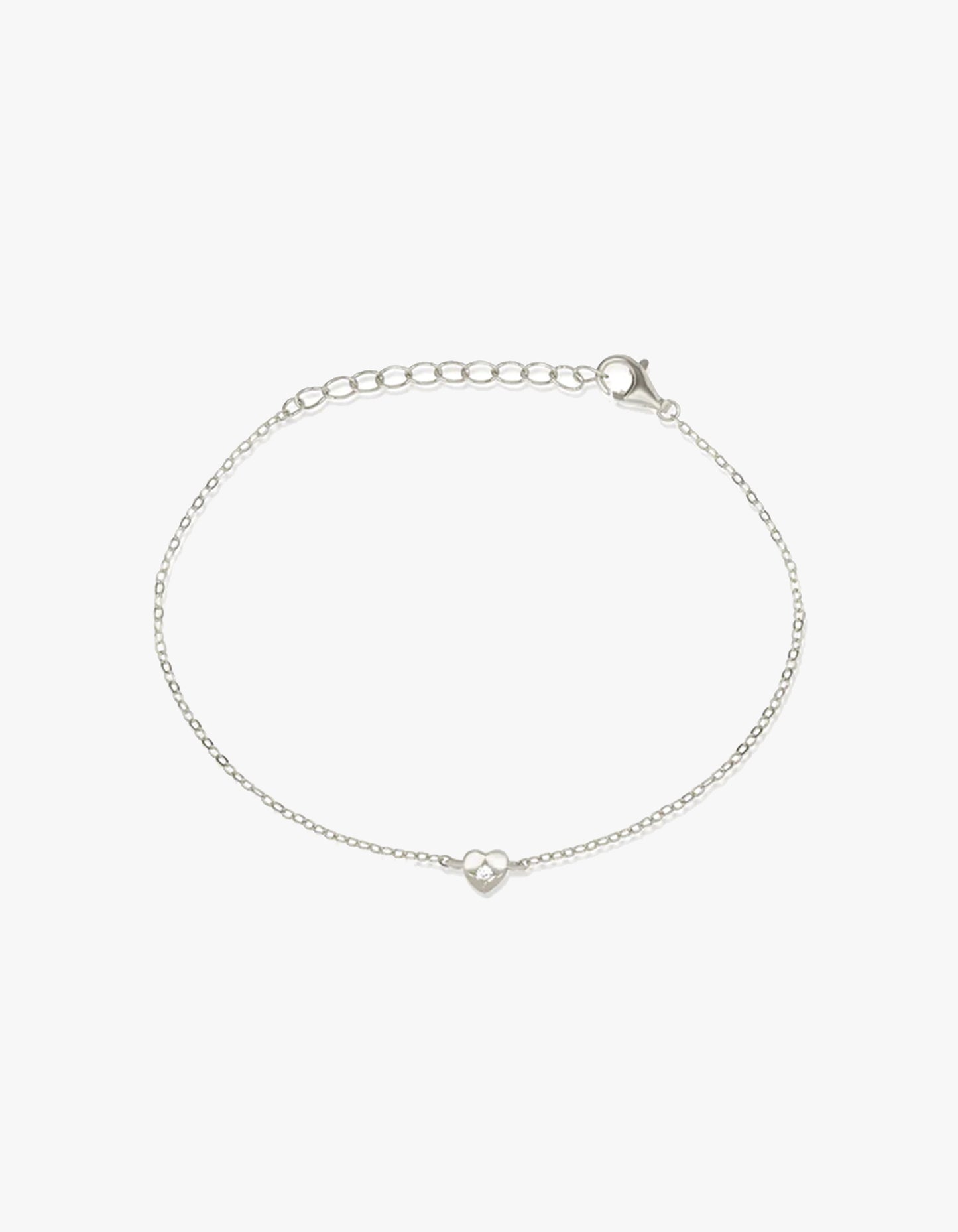 Mini Heart Bracelet - Silver