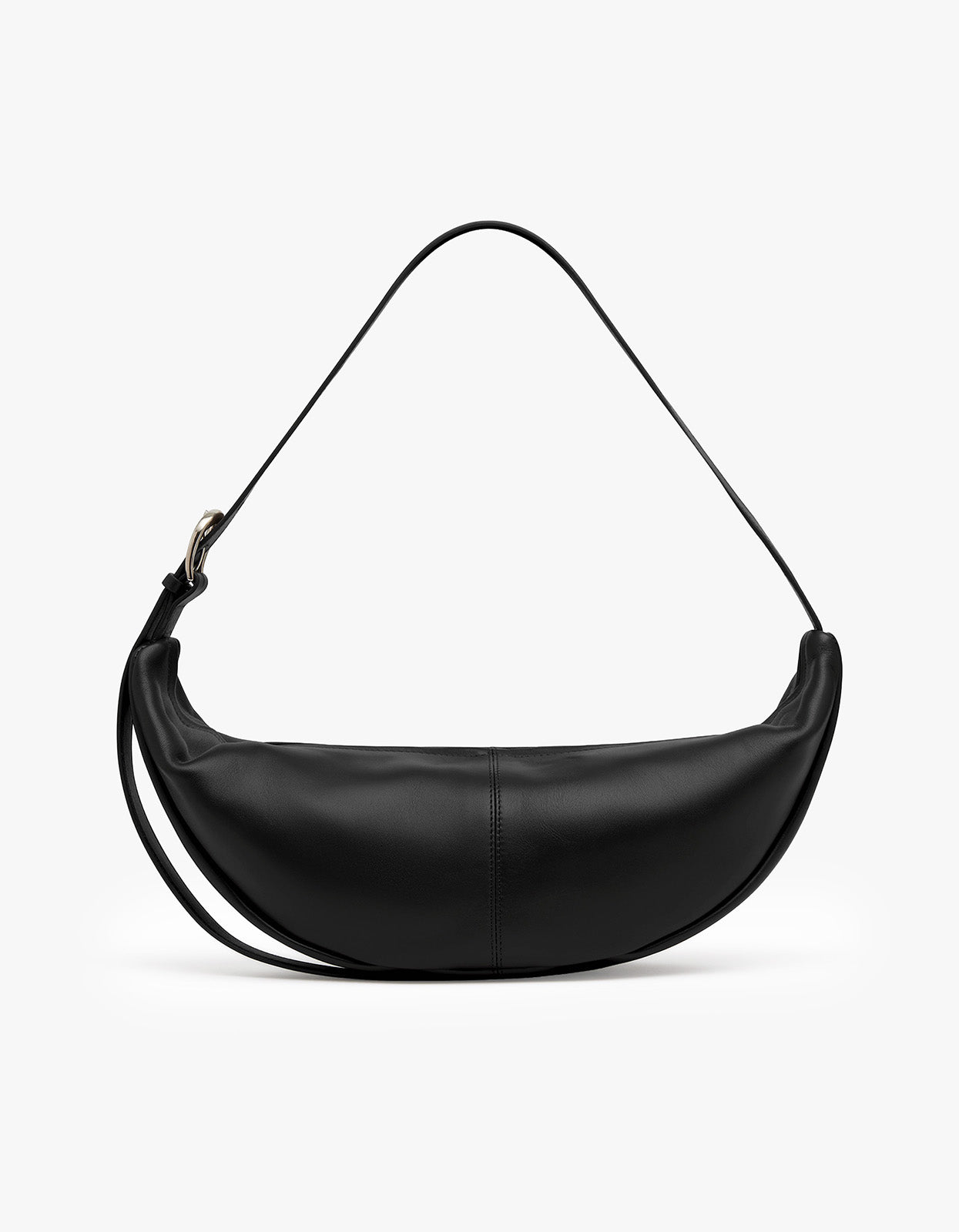 Adjustable Slim Crescent Bag - Black