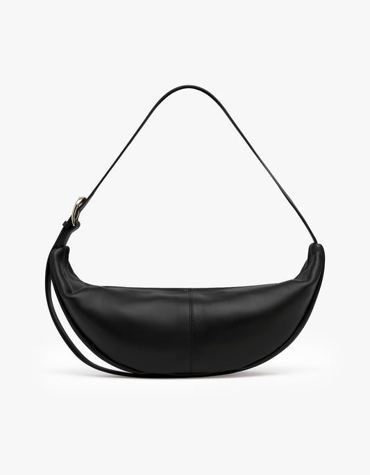 Adjustable Slim Crescent Bag - Black