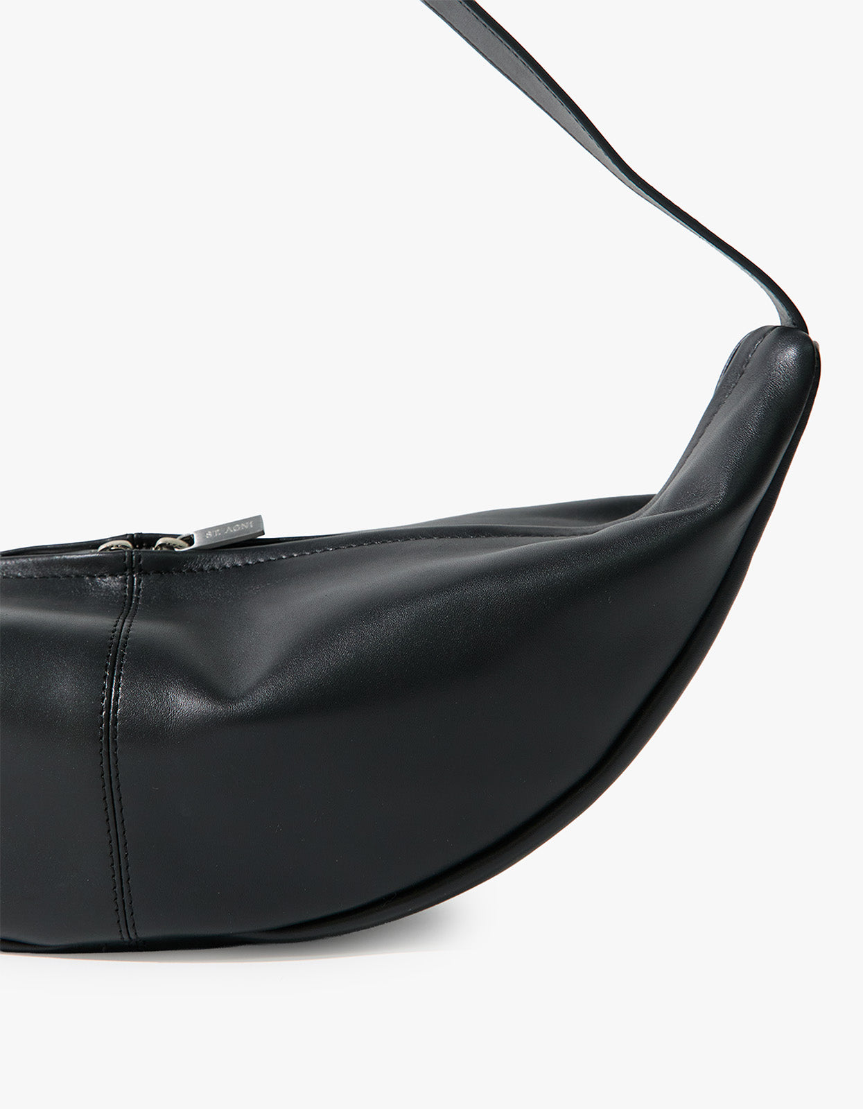 Adjustable Slim Crescent Bag - Black