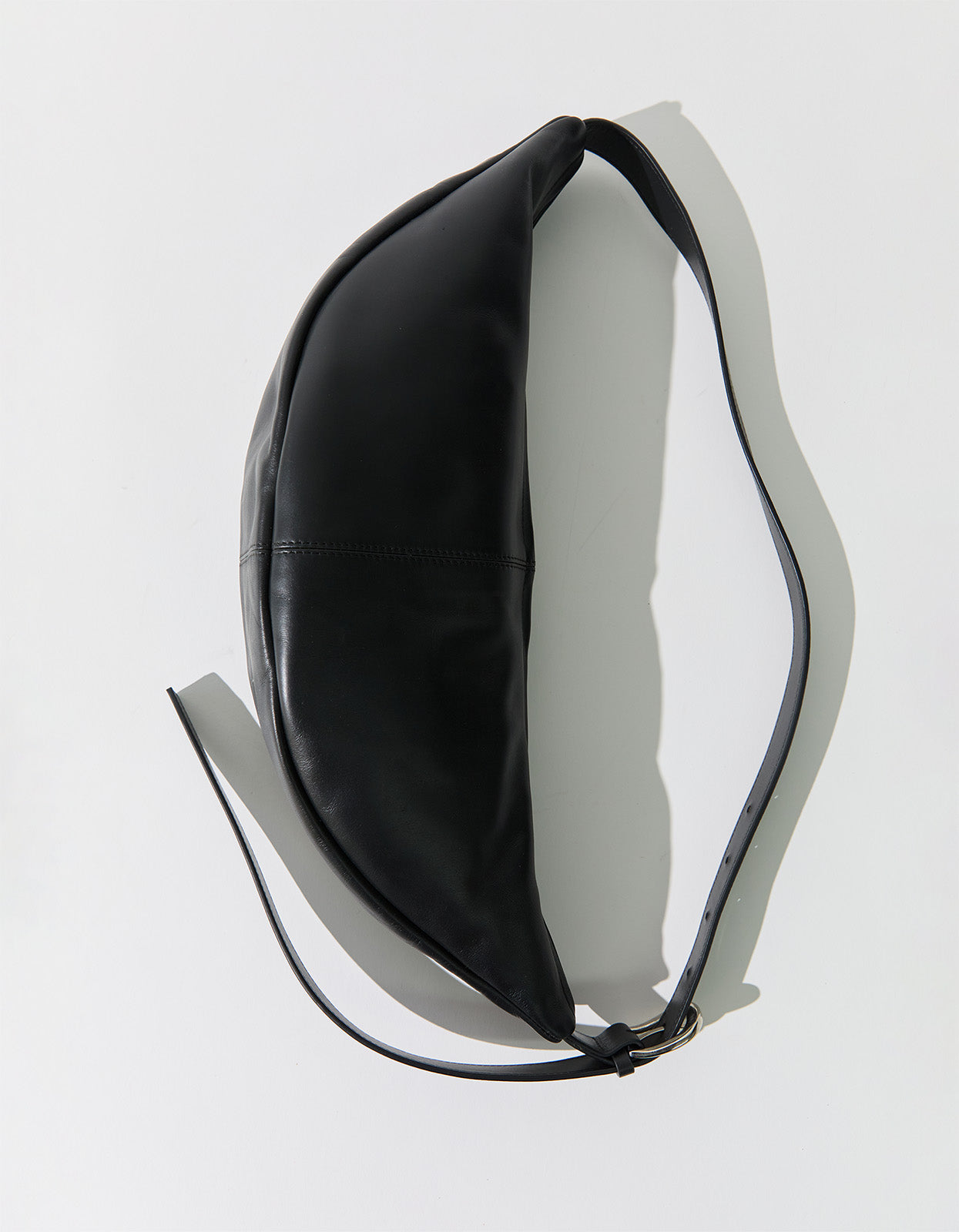 Adjustable Slim Crescent Bag - Black