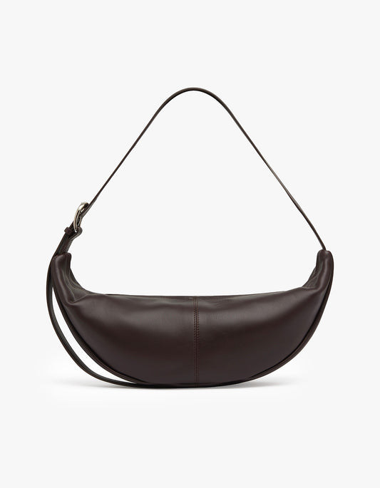 Adjustable Slim Crescent Bag - Coffee