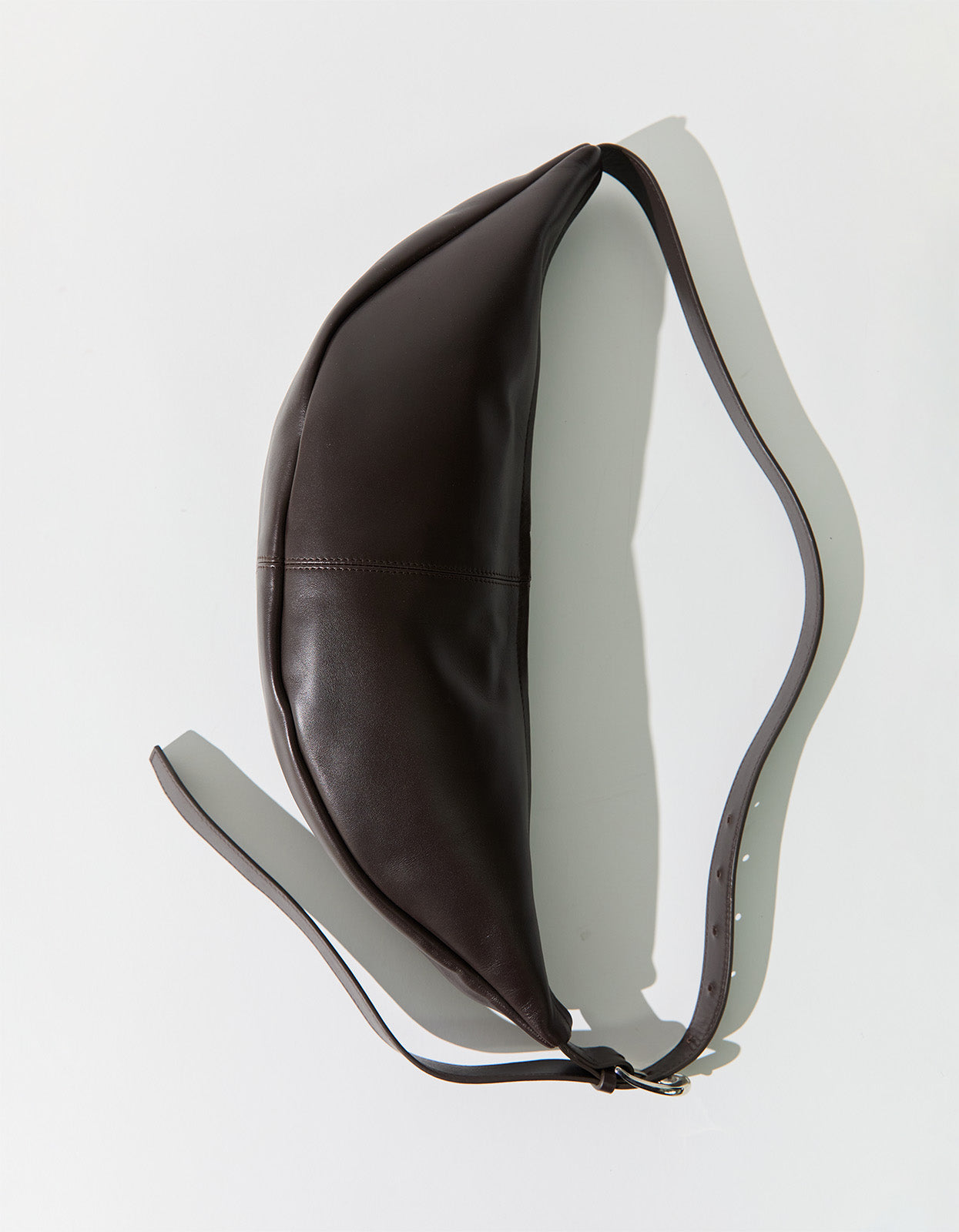 Adjustable Slim Crescent Bag - Coffee